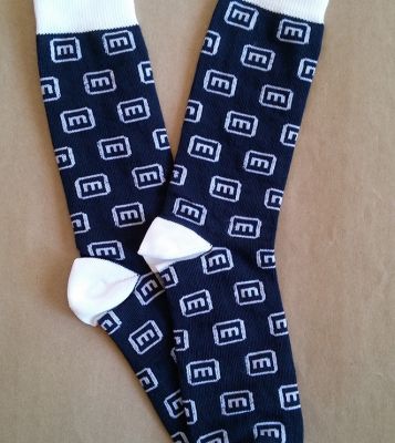 Custom woven logo socks for Mimecast