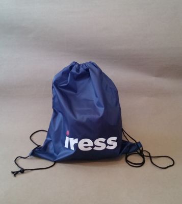 Drawstring Bag With Screen Printed Iress logo