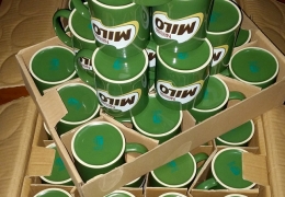 Milo branded mugs