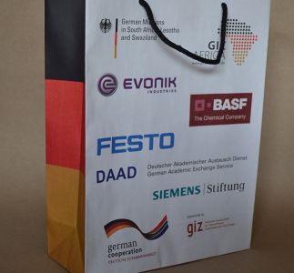 Printed paper gift bag for the Germany Embassy